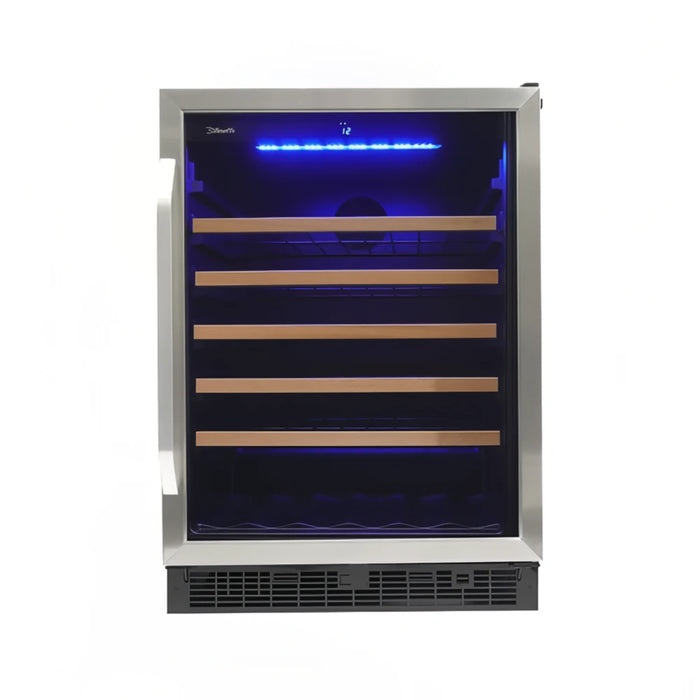 Danby 5.7 cu. ft. Single Zone Wine Cooler - Stainless Steel, 50 Bottle Capacity, Digital Thermostat
