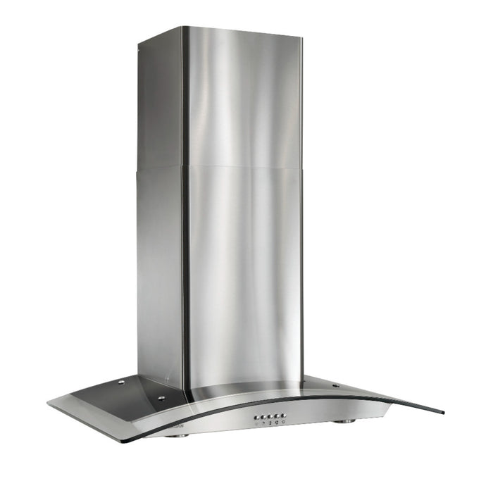 Broan 36" Arched Glass Wall Mount Chimney Range Hood with Light, Stainless Steel - Powerful, Stylish Ventilation