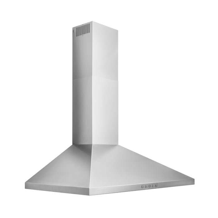 Broan 36" Convertible Wall-Mount Pyramidal Chimney Range Hood, 450 CFM, Stainless Steel - Superior Performance and Style