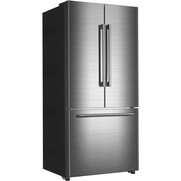 Galanz 18 cu. ft. Counter Depth French Door Refrigerator - Stainless Steel, Energy Star Certified, Built-in Ice Maker