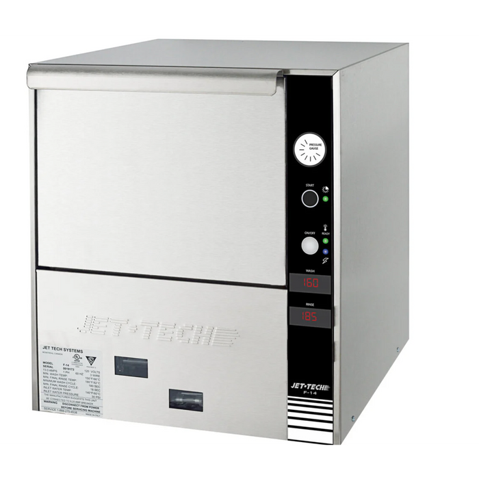 Jet Tech F-14 High-Temperature Countertop Dishwasher - 110V, Stainless Steel, Compact Design