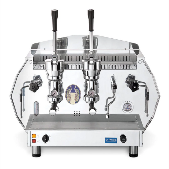 La Pavoni Diamante Lever Espresso Machine DIA 2L-R, Ruby Red, 14L Boiler, 2-Group, Stainless Steel